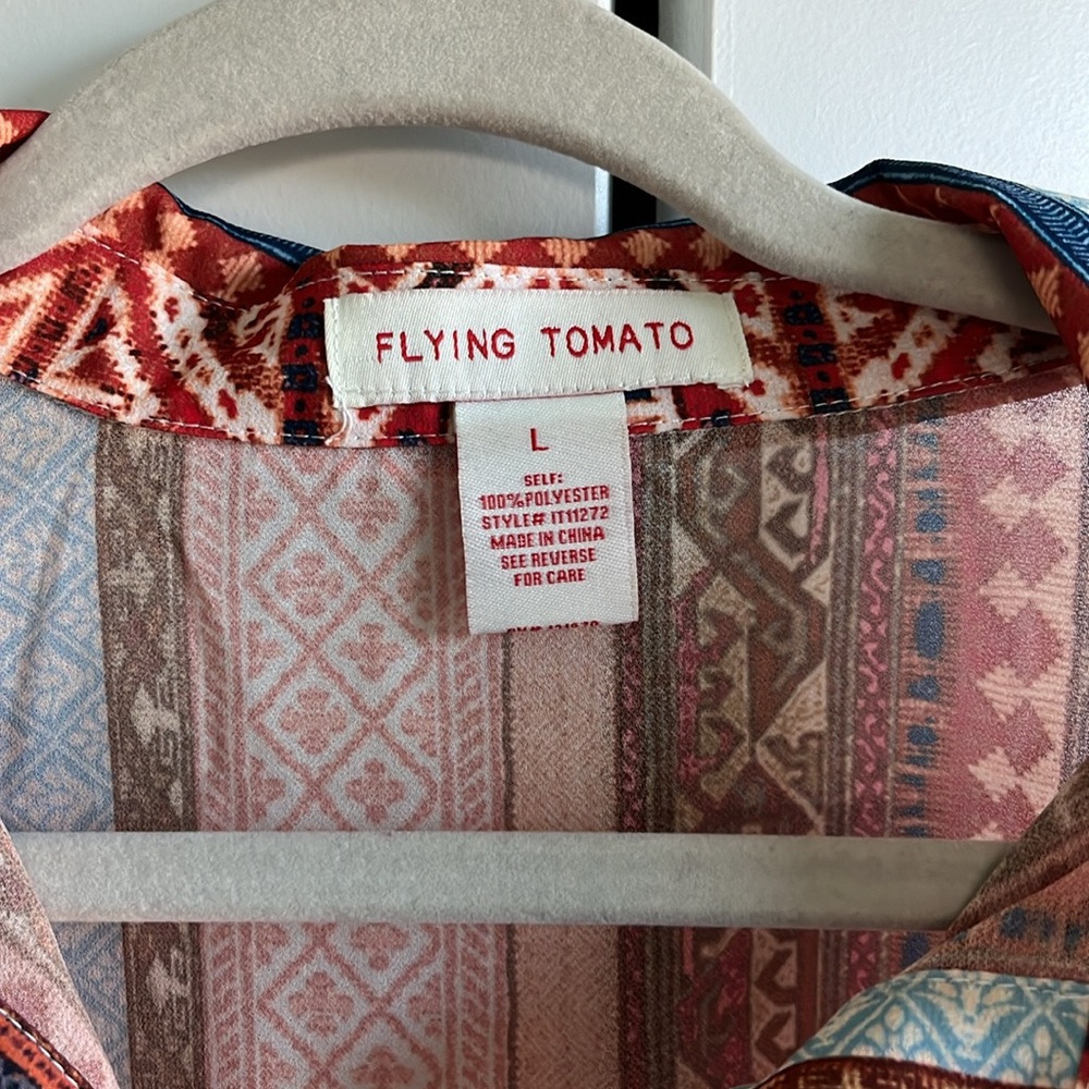 Brightly Colored Mayan/Aztec Pattern Balloon Slee… - image 6